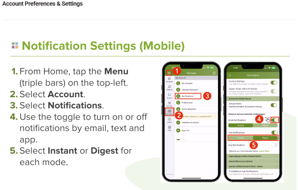 PS Notifications on App