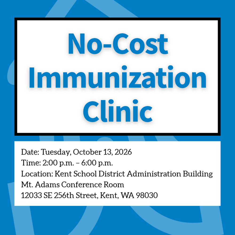 No-Cost Immunization Clinic graphic