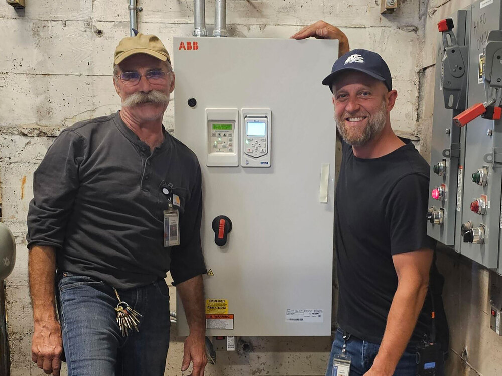KSD maintenance & facilities staff pose on the job site.