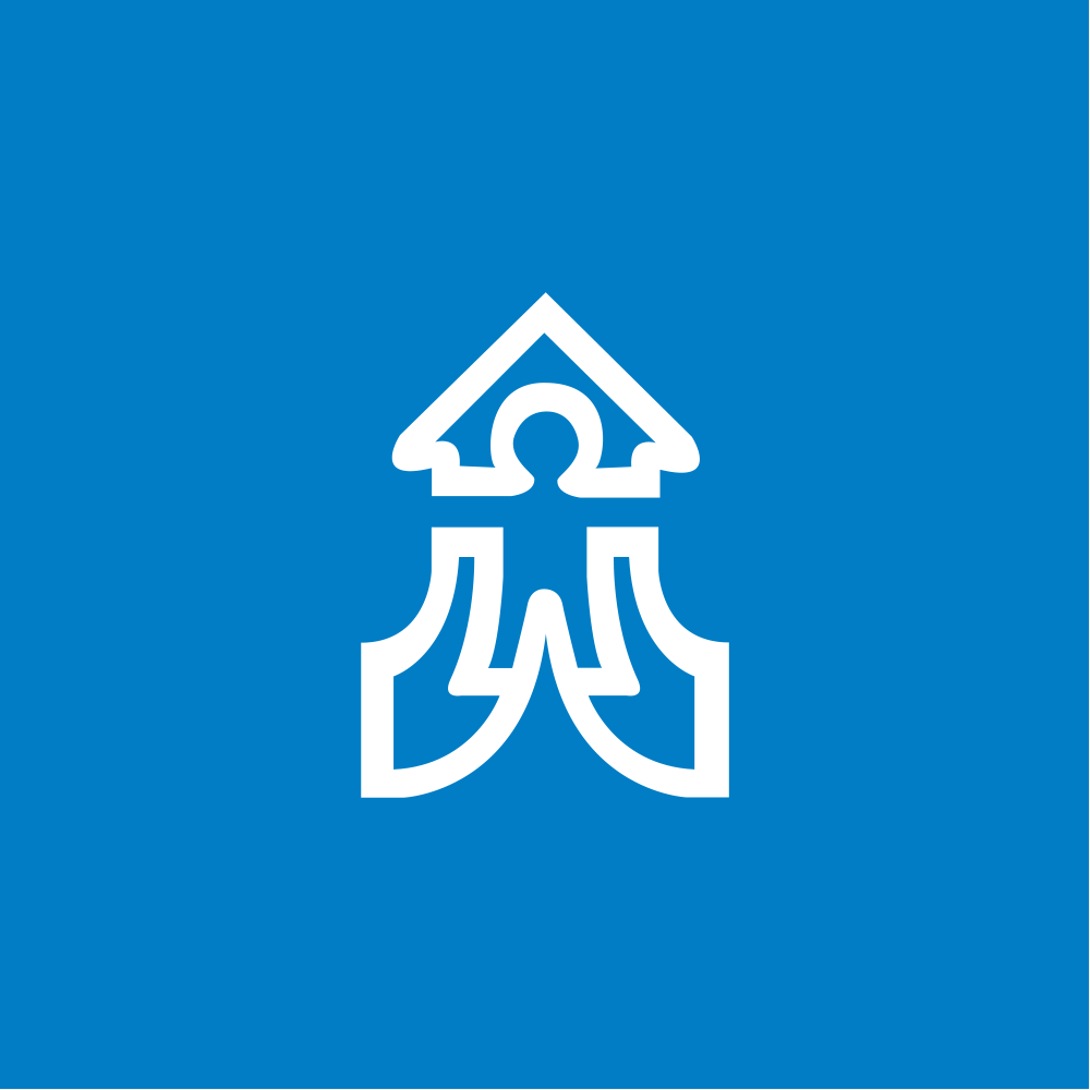 Kent School District logo on a blue background.