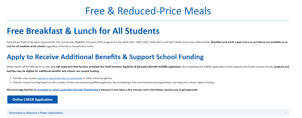 Free & Reduced Meal Info