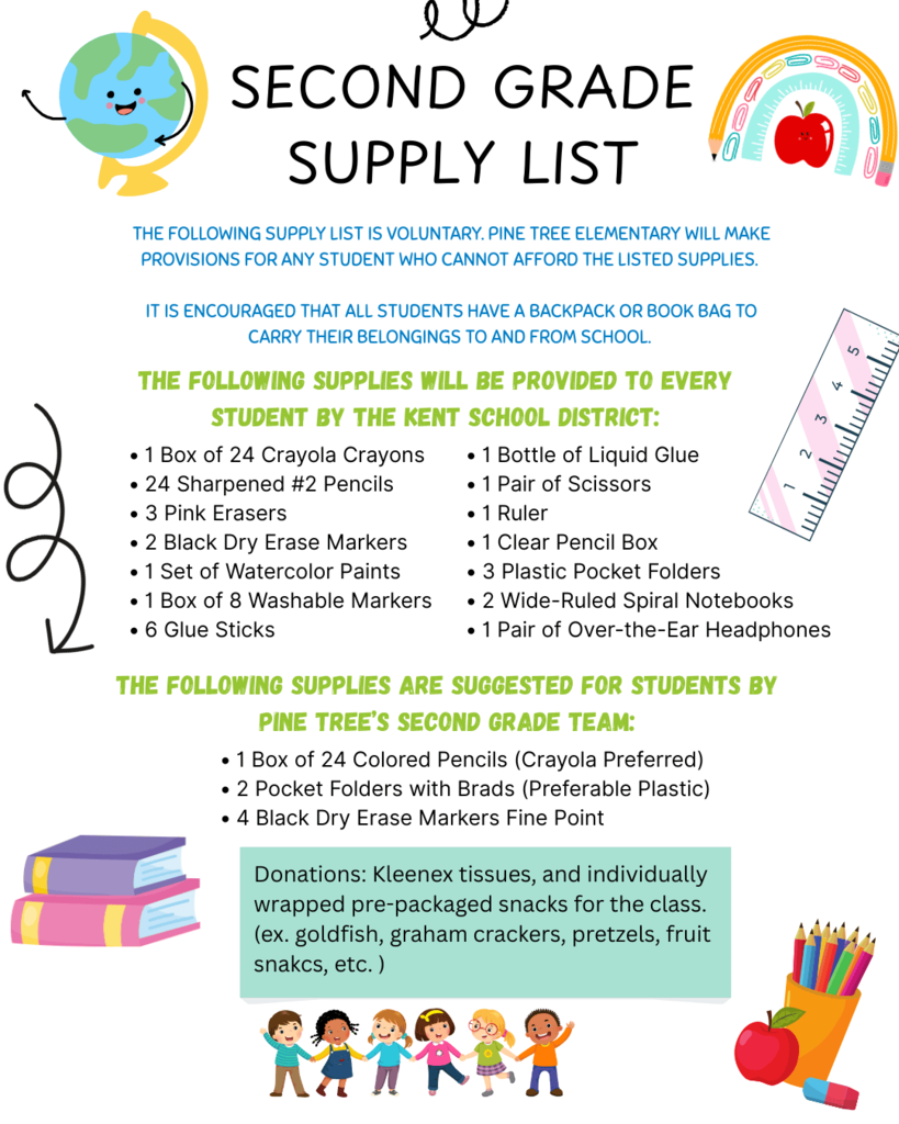 Second Grade Supply List