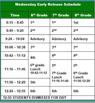 Wednesday Early Release