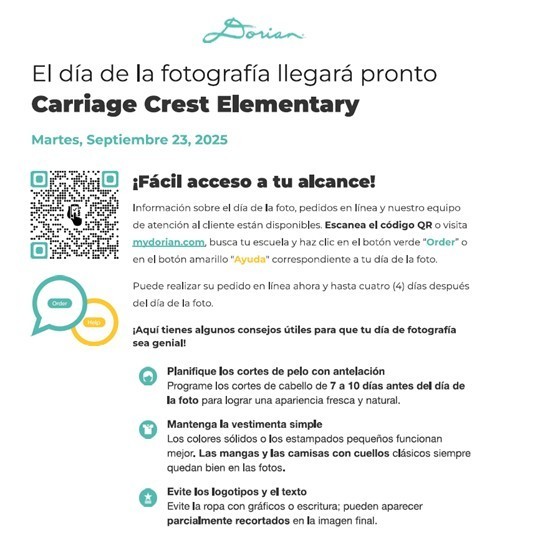 Picture Day Flyer - Spanish