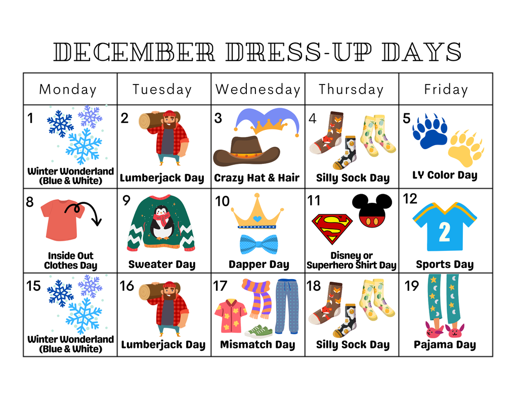 December dress-up days