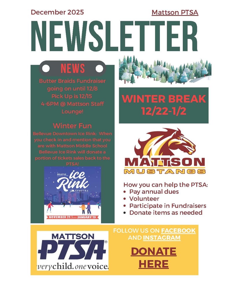 Mattson PTSA December 2025 Newsletter