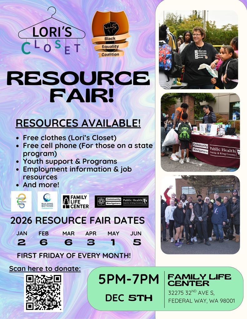 Pictures of people at the resource fair.