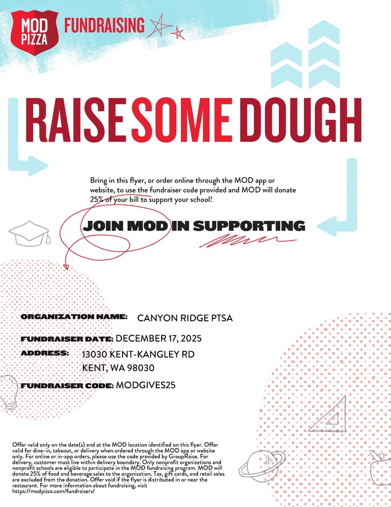 Poster for fundraiser at MOD Pizza