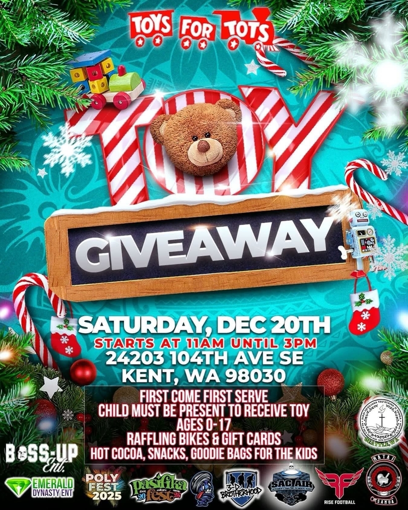 Toys for Tots Giveaway on December 20th