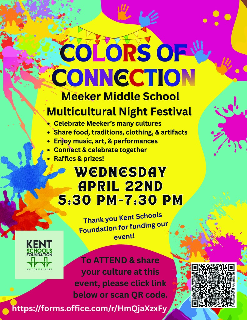 A poster with the Multicultural nights theme, date and location