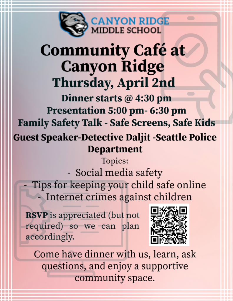 Flier for community cafe