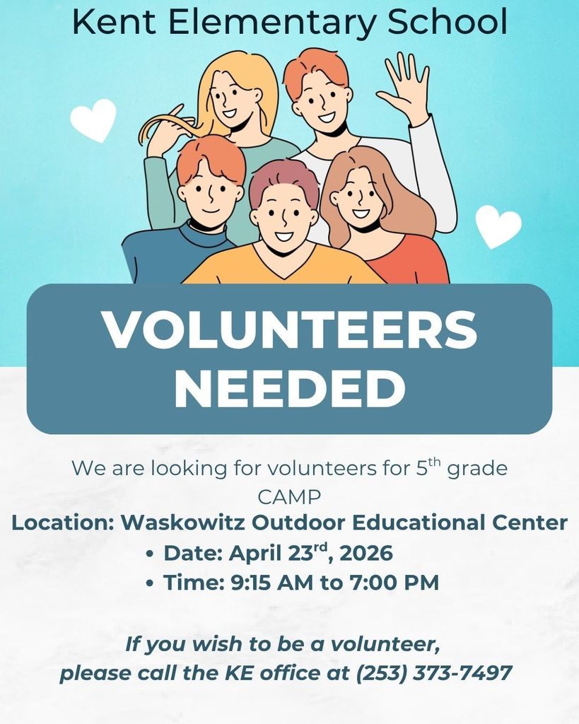 Volunteers Needed for 5th Grade Camp