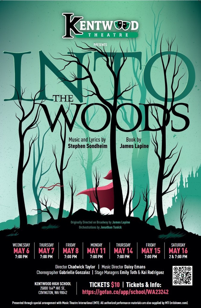 Into the Woods poster for KW High School