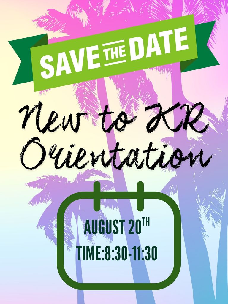 New to Kentridge Orientation will be August 20th from 8:30am till 11:30am. 