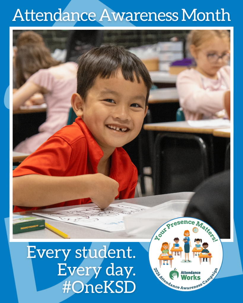 Attendance Awareness Graphic with a smiling child