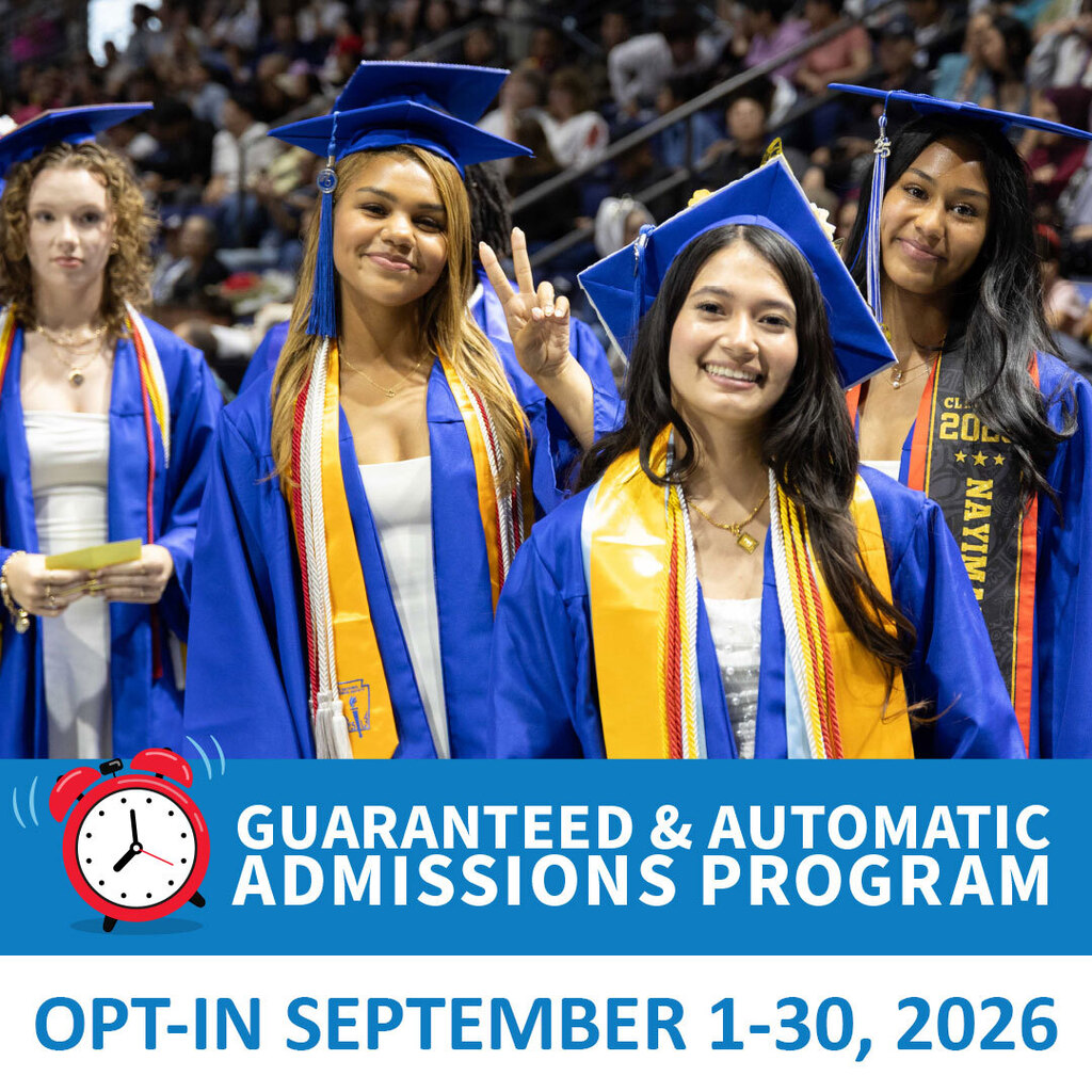Guaranteed & Automatic Admissions Program opt-in from September 1 - 30, 2026.
