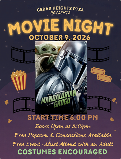 CHMS Movie Night: Friday, October 9th