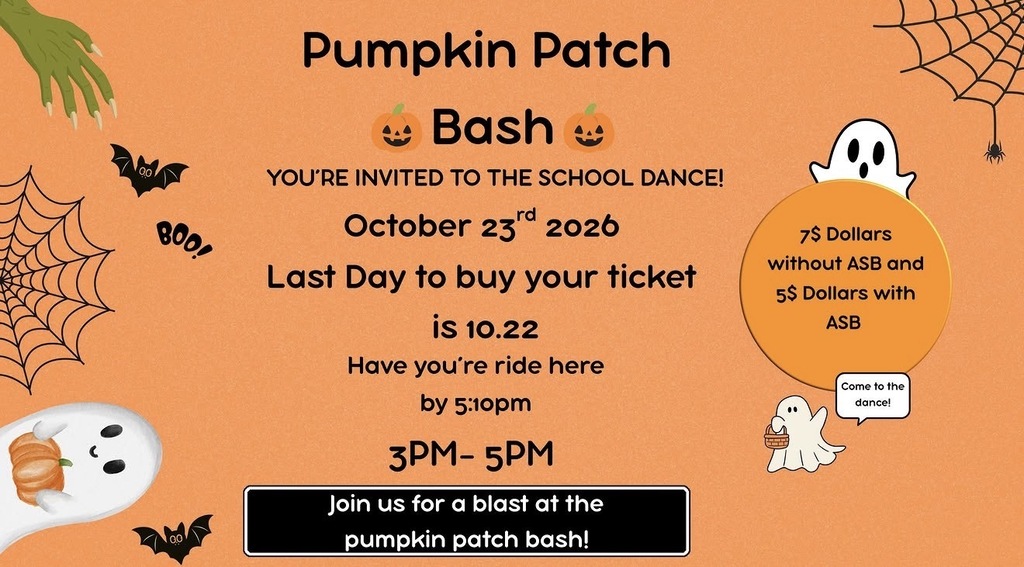 Last day to purchase tickets: Pumpkin Patch Bash Friday 3-5
