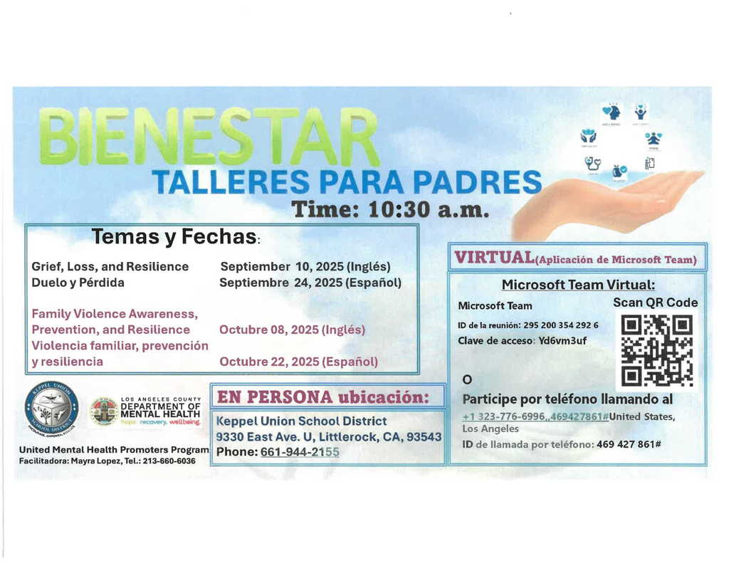 Bienstar Talleres para Padres