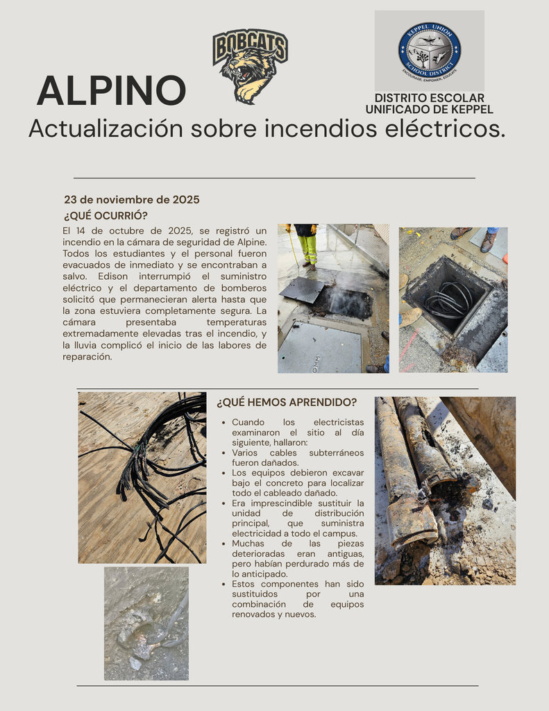 Actualización Sobre Incendios Eléctricos de Alpine 6