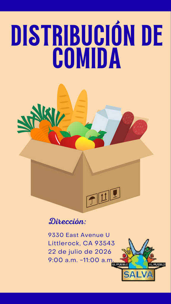 Distribución de comida 22 de Julio del 2026