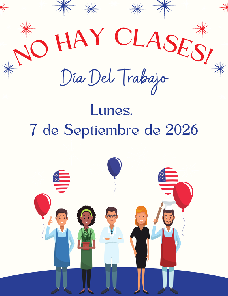 No Escuela - Dia Del Trabajo Lunes, 7 de Septiembre de 2026
