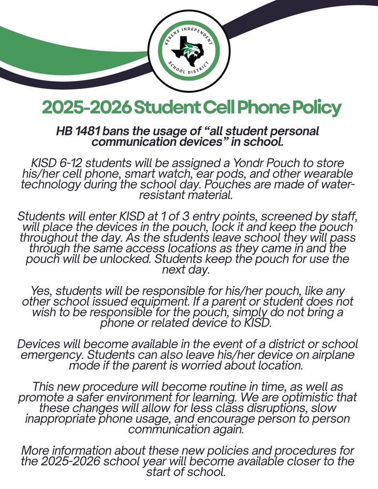Cell Phone Policy