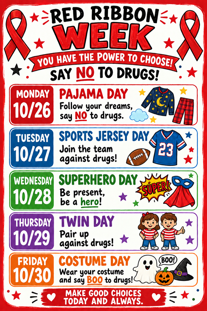 Red Ribbon Week Dress-Up Days