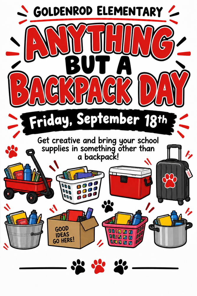 Anything But A Backpack Day 9/18