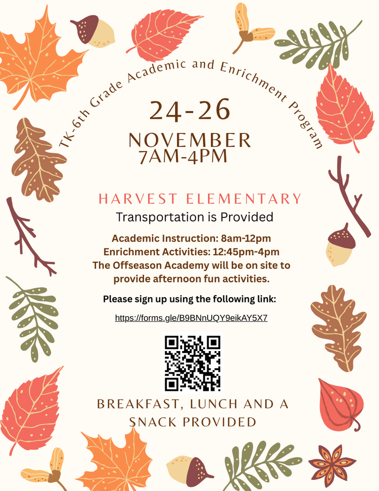 Fall Academic & Enrichment Program