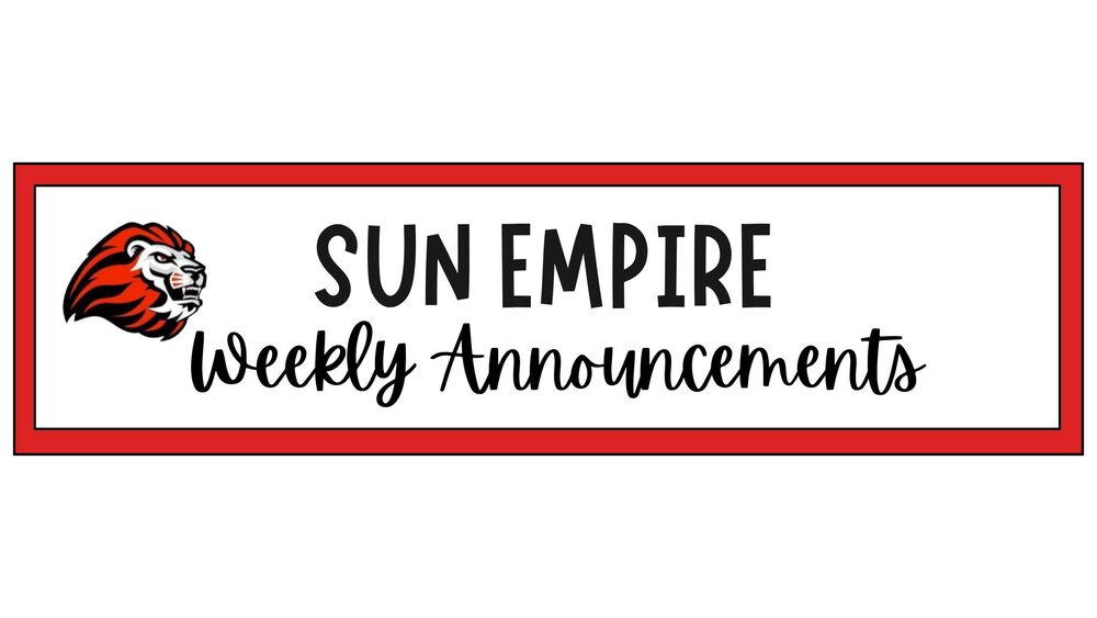 Weekly Announcements