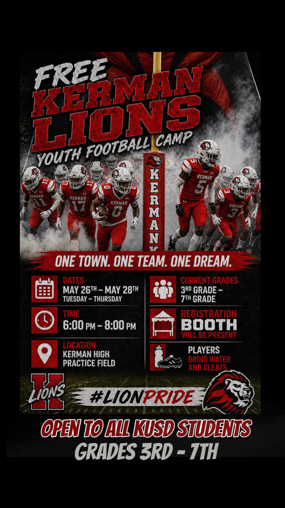 Kerman Lions Youth Football Camp