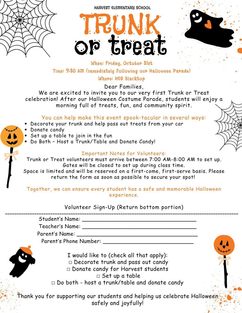 Trunk or Treat Flyer