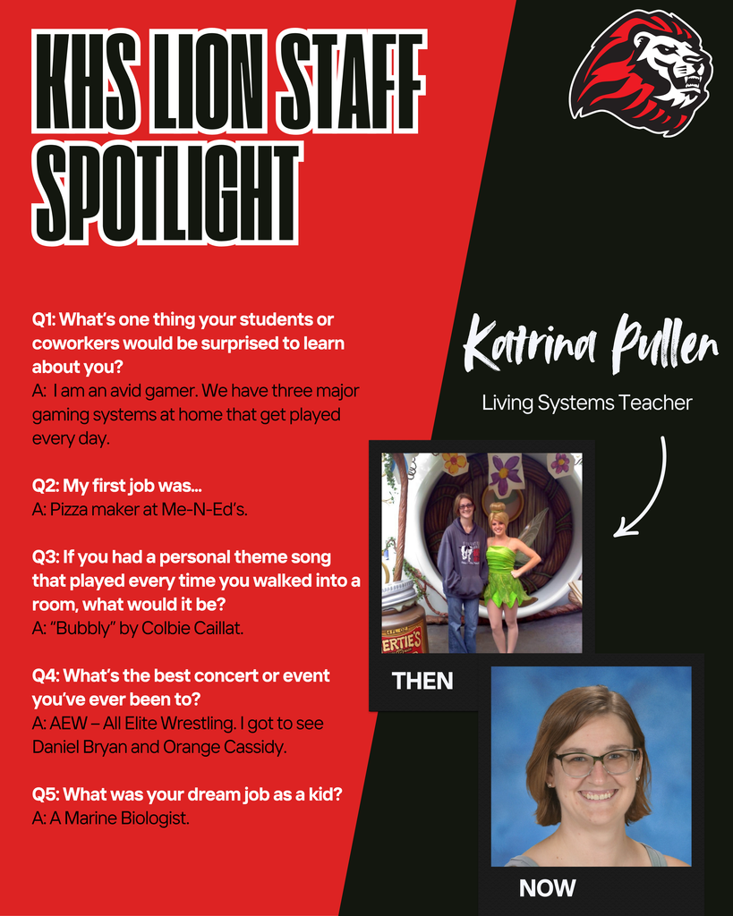 Week 3 KHS Lion Staff Spotlight 