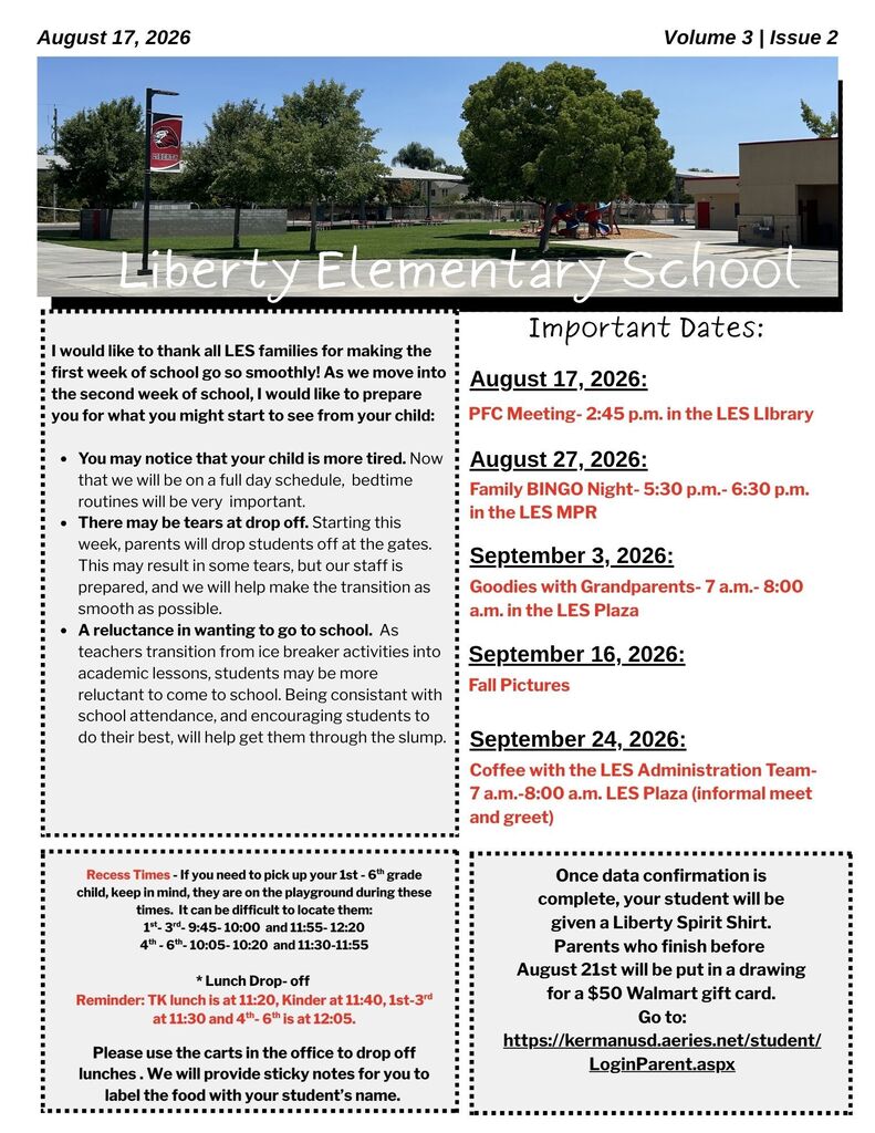 Weekly Newsletter Aug. 17