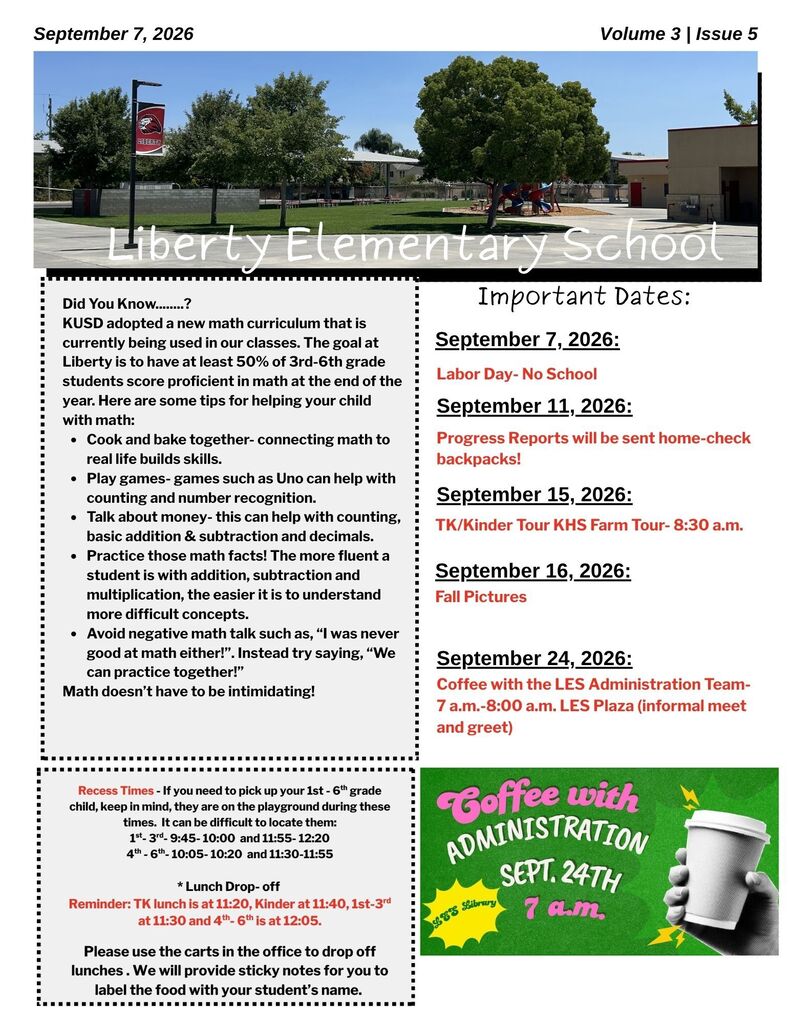 Weekly Newsletter September 7th