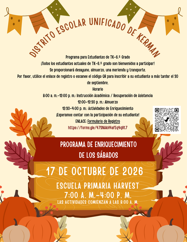 Saturday Enrichment 10/17