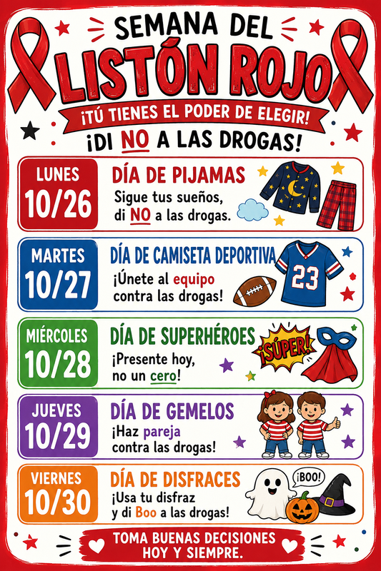 Red Ribbon Week Dress-Up Days
