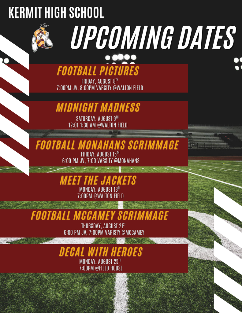 Upcoming Dates