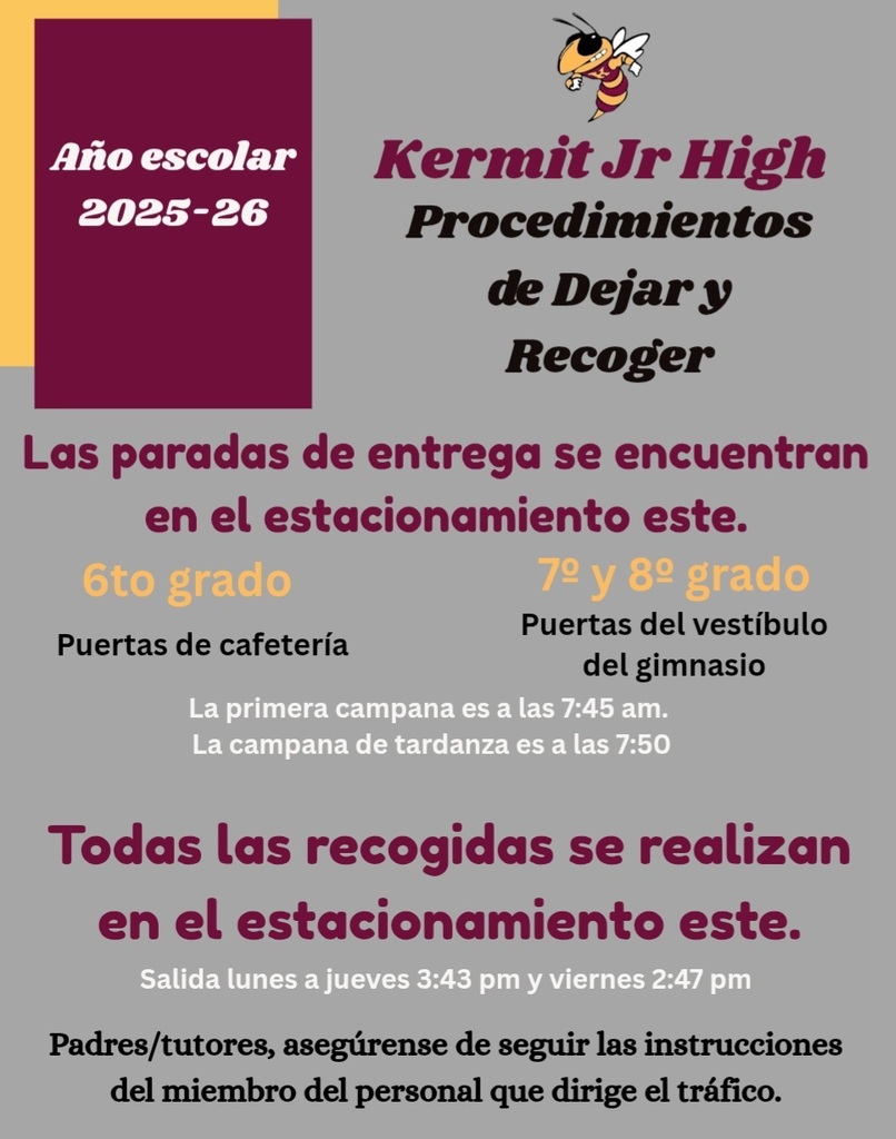 KJH Drop-off and Pick-up 25-26