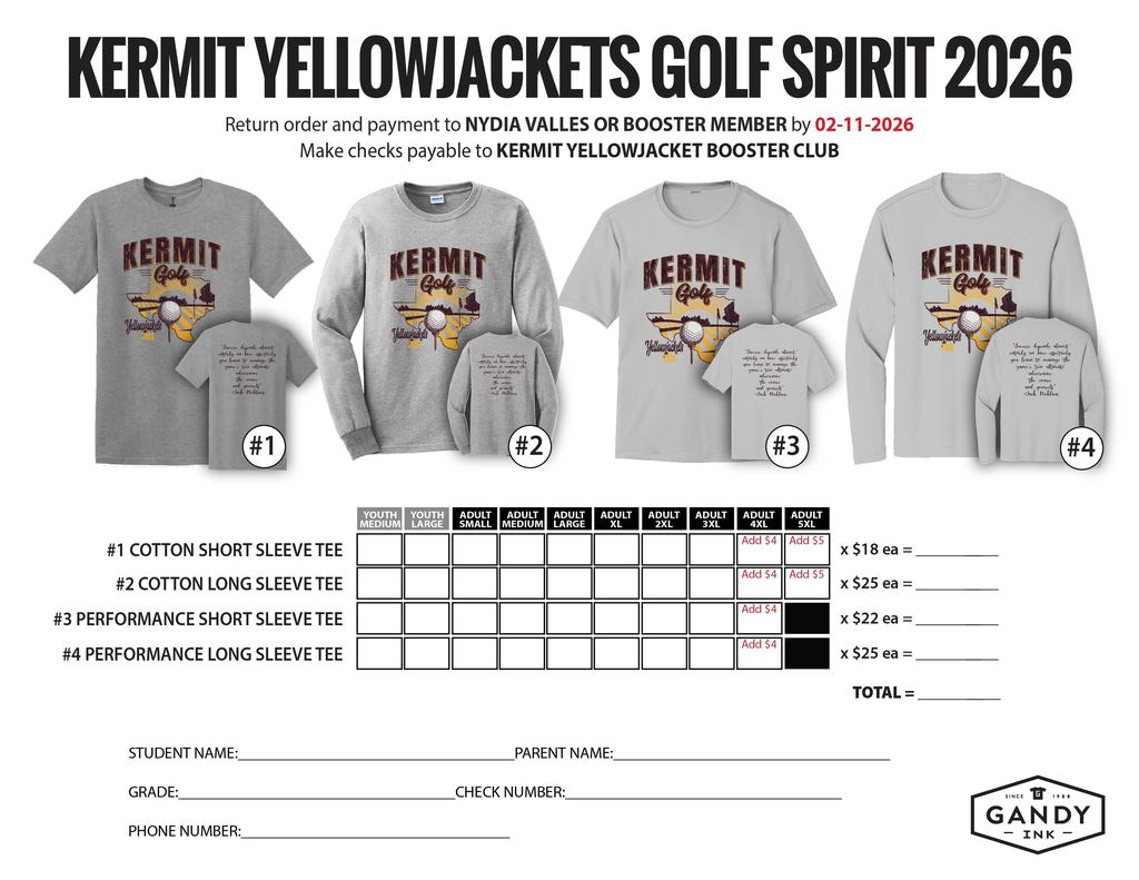 BASEBALL/GOLF SPIRIT SHIRTS 2026