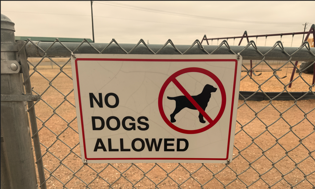 No dogs allowed sign