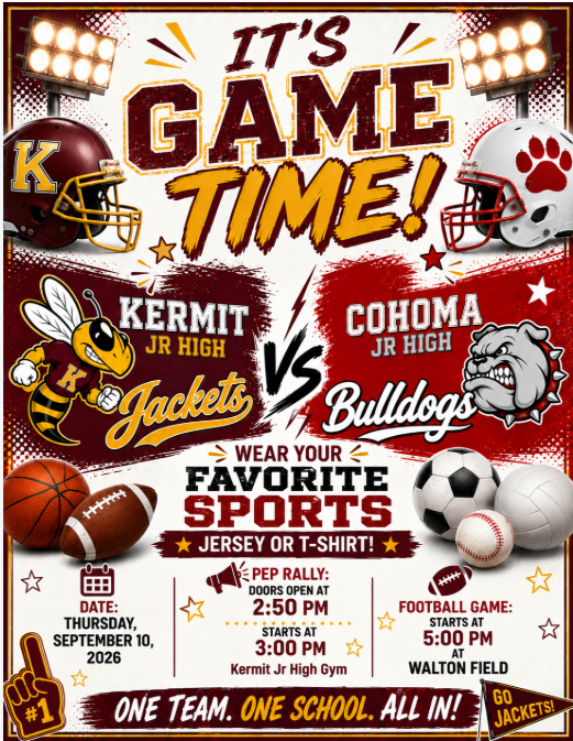 KJH Game Time Pep Rally/FB Game 9/10/26