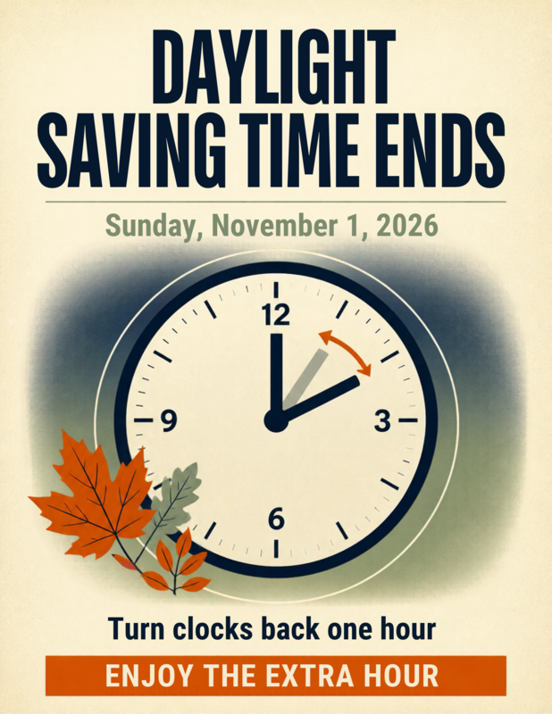 Flyer-Daylight Saving Time-English