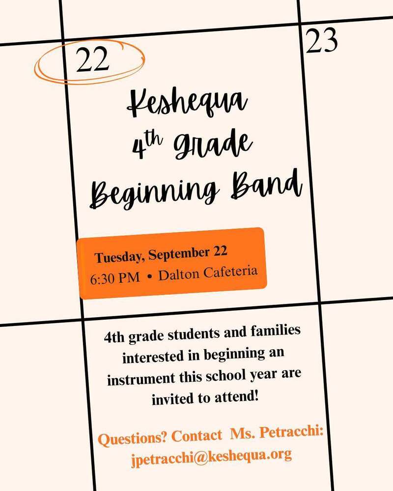 4th Grade Beginner Band Flyer