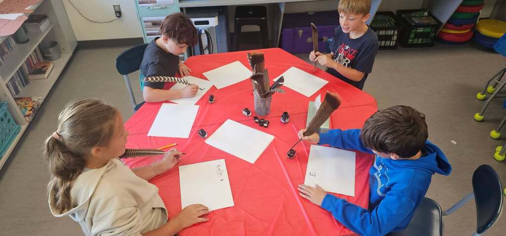 Students writing classroom constitutions