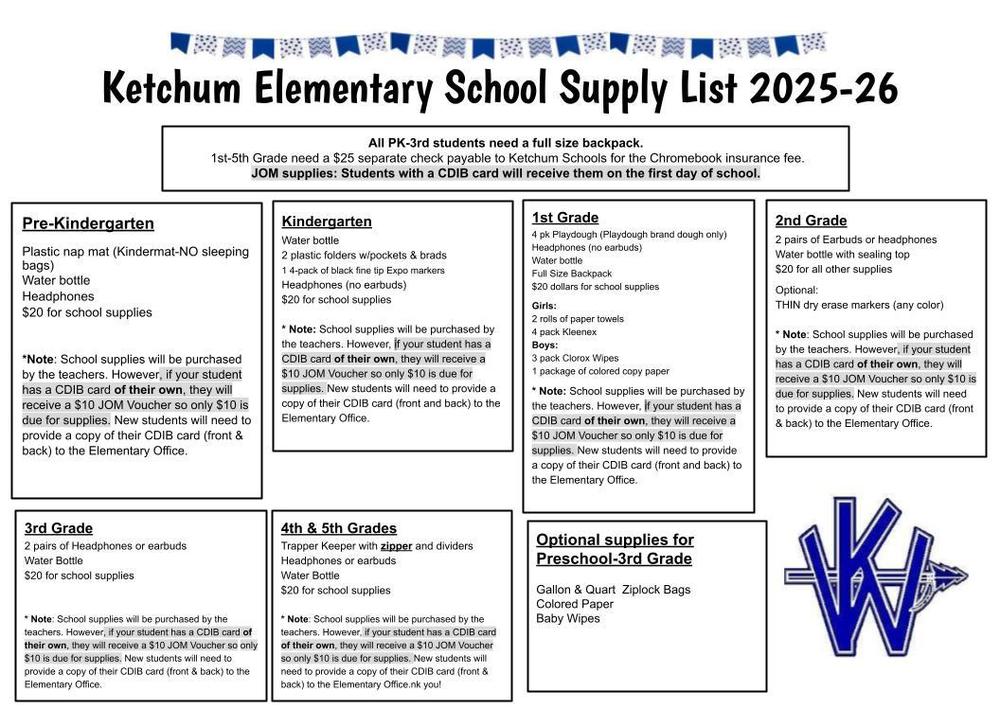 School Supply List