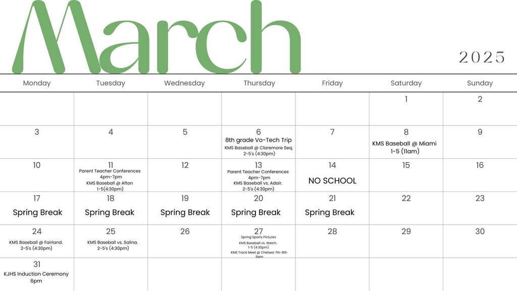 march calendar