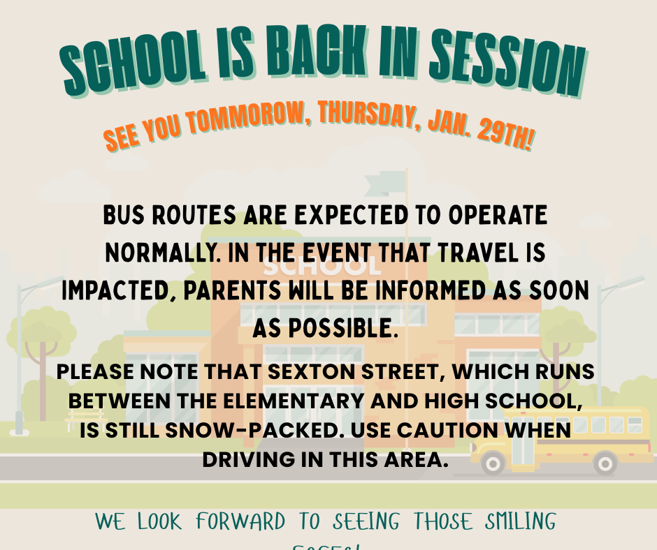 school will be in session on Thursday.