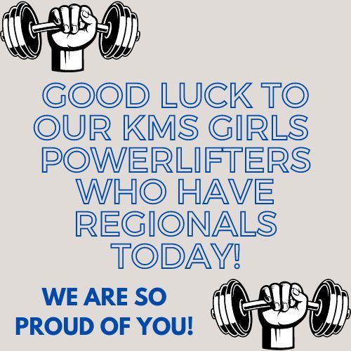Good luck kms girls powerlifters!